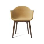 HARBOUR Dining Stuhl Stoff Moss 0022 mit Holzgestell (Eiche dunkel)