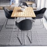 BRAID Cotton Teppich grey/white