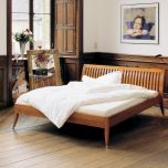 VENJA Massivholzbett Buche Kirschbaum gebeizt