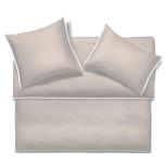 PURE MOMENTS Satin Noblesse uni Bettwäsche CLARK (sable-blanc)