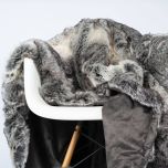 Felldecke (Imitat) SCHAKAL grau meliert