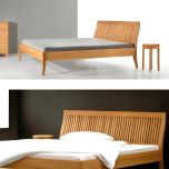 Massivholz Bett VENTANAfino Buche auf wenge gebeizt, TRAUMWERK