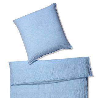 Casual Halbleinenbettwäsche Breeze hellblau