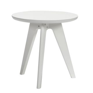 Nachttisch und Hocker CIRCO rund Eiche bianco