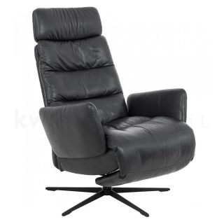 Relaxsessel ARVA E-LOUNGE von COR in Leder SAUVAGE schwarz