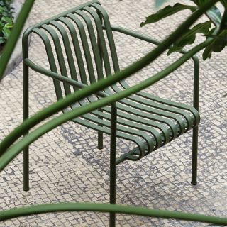 HAY Dining Stuhl PALISSADE Olive mit Armlehne