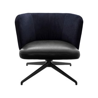 Lounge Sessel GAIA LINE (Stoff SEVEN navy Dacota) Drehgestell SL