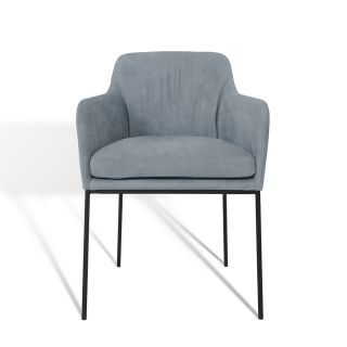 Armlehnstuhl YOUMA Casual (Leder Rahwhide nordic blue)