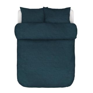 Reinleinen Bettwäsche VALKA (Indigo Blue)