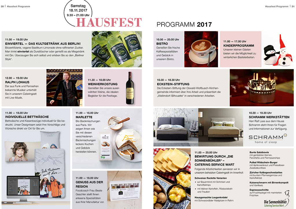 Programm Hausfest 2017